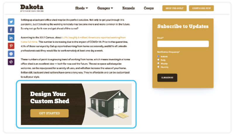 Use bold and clear CTAs.
