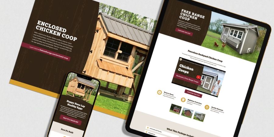 Chicken coop line on tablet and phone