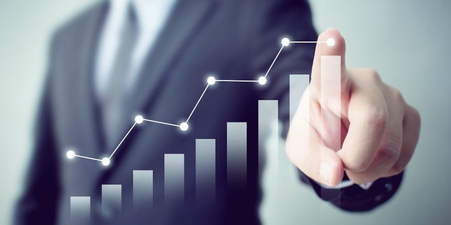 Graphic increasing to the right