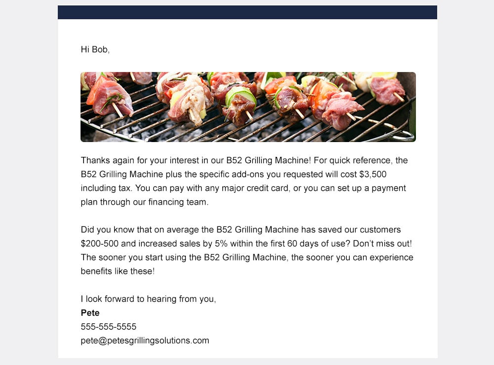 First email | Follow-up