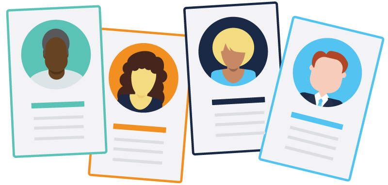 Graphic showing different buyer personas